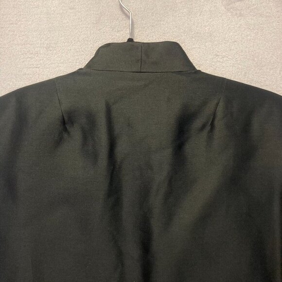 Victor Costa Occasion 100% Silk Embroidered Blazer Women's XS Beaded Open Black - Picture 14 of 14